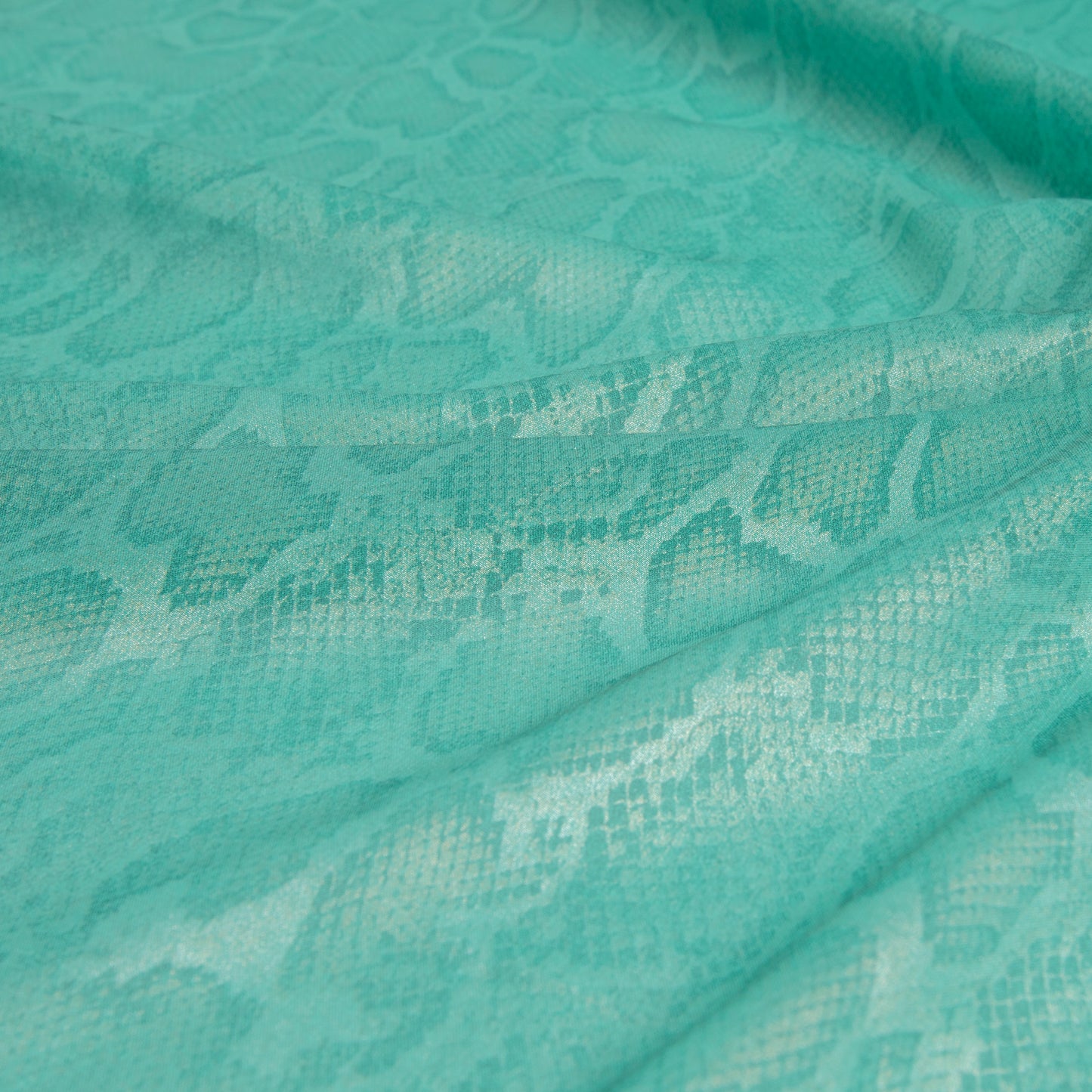 Chifon Foil Bicho Verde Claro