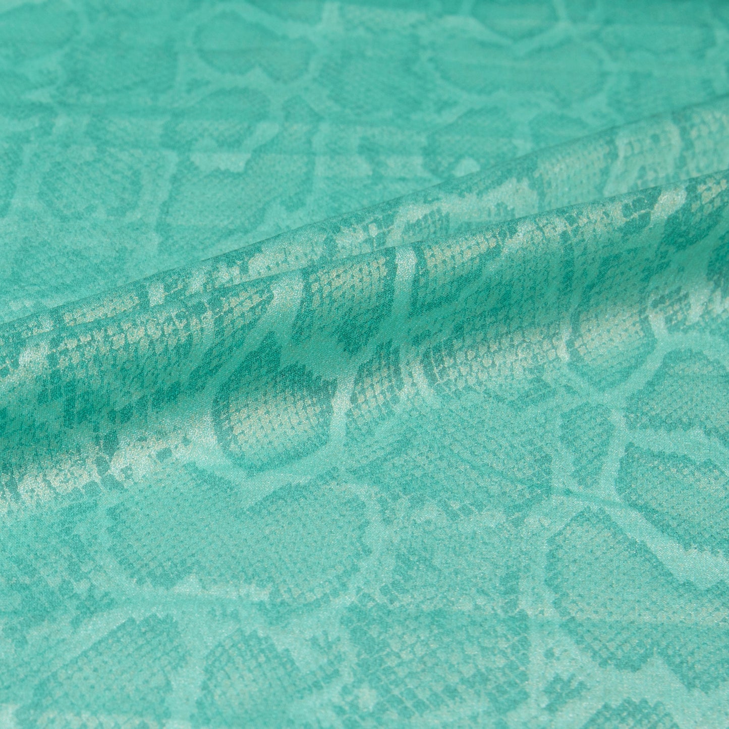 Chifon Foil Bicho Verde Claro