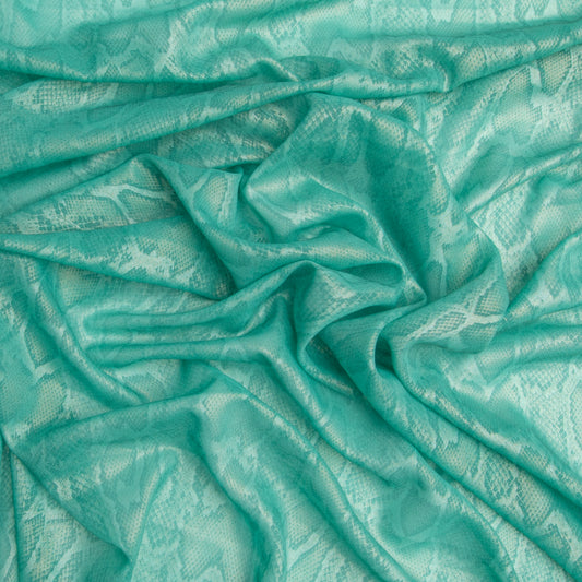 Chifon Foil Bicho Verde Claro