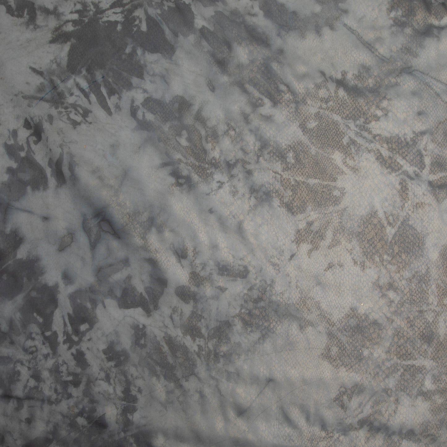 Chiffon Tie Dye Foil Cinza