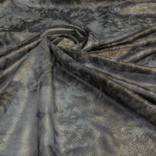 Chiffon Tie Dye Foil  Cinza