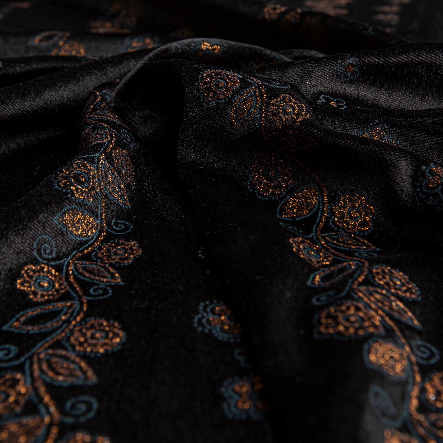 Veludo Estampado Preto Des A3