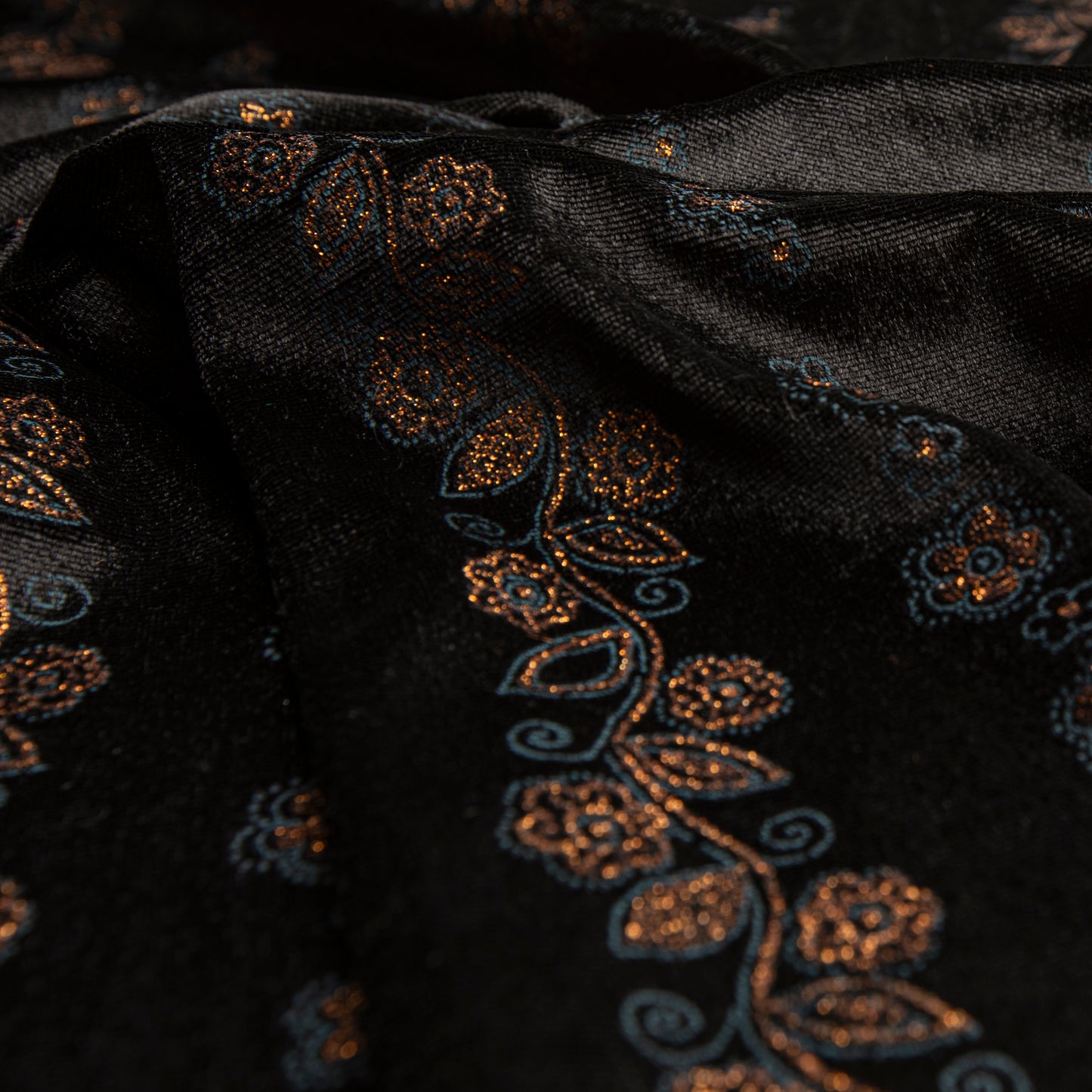 Veludo Estampado Preto Des A3