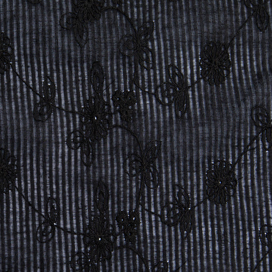 Algodão Bordado Breeze Preto