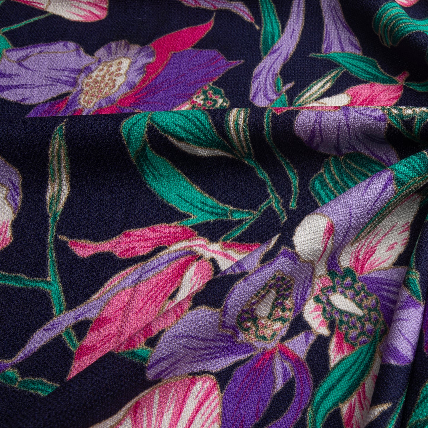 Linho Estampado Des 04 Azul Marinho