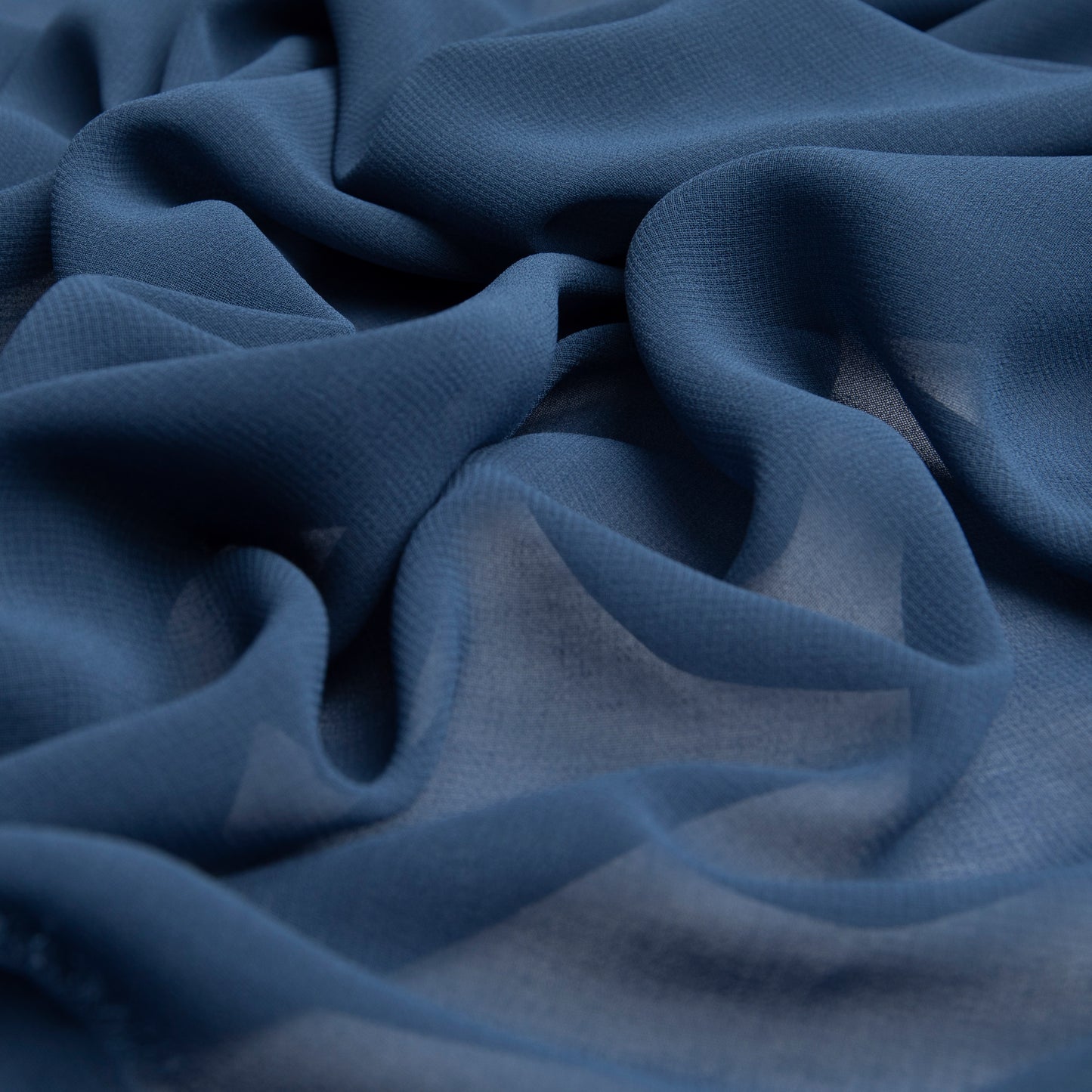 Chiffon Toque De Seda  Azul Jeans