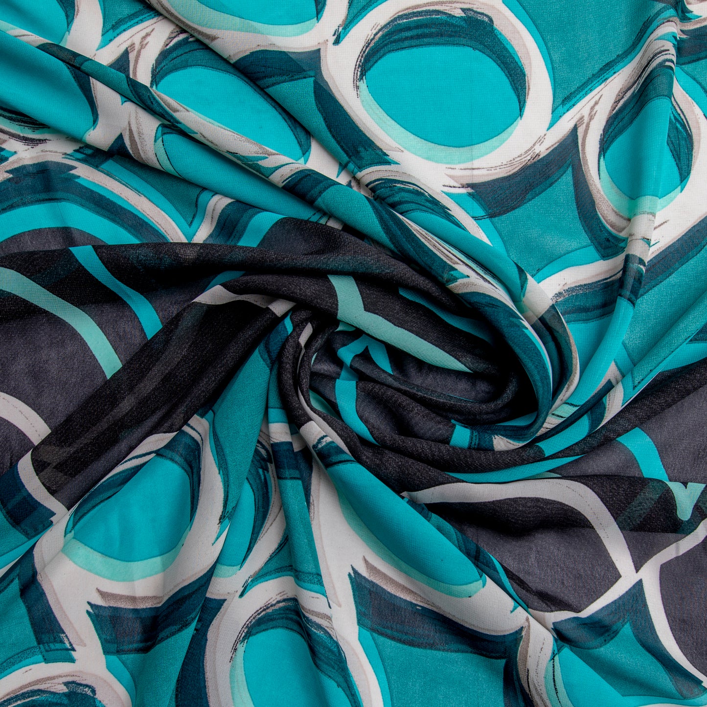 Chiffon Estampado Azul Des 11