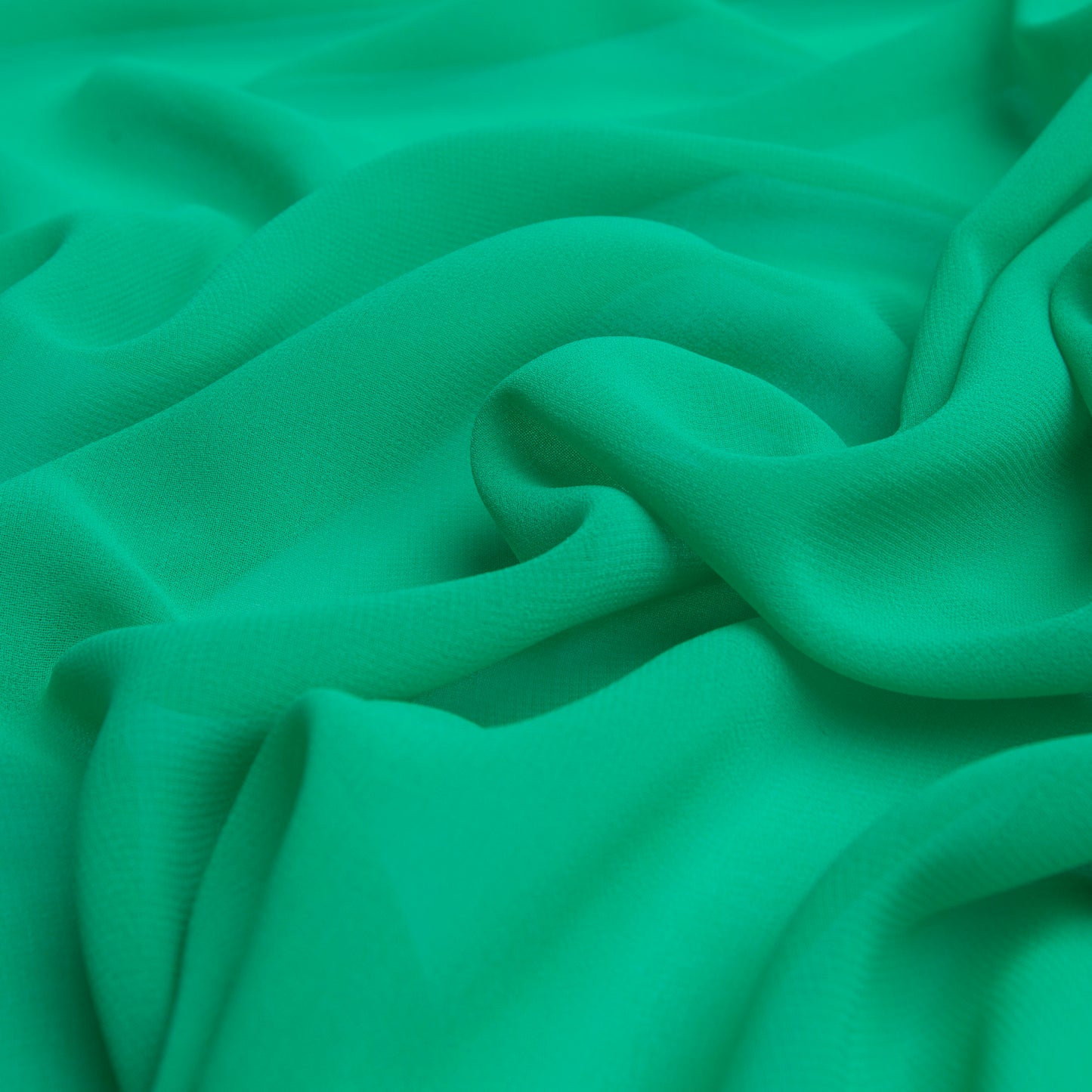 Chiffon Toque De Seda  Verde Bandeira