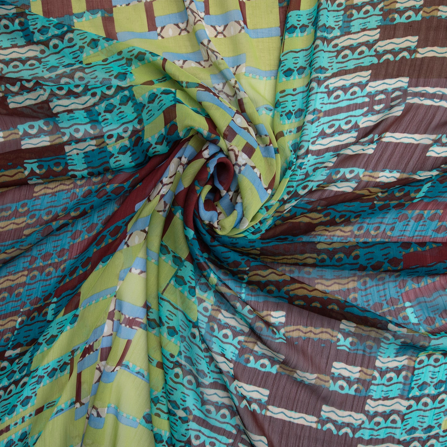 Chiffon Estampado Marrom Des 12