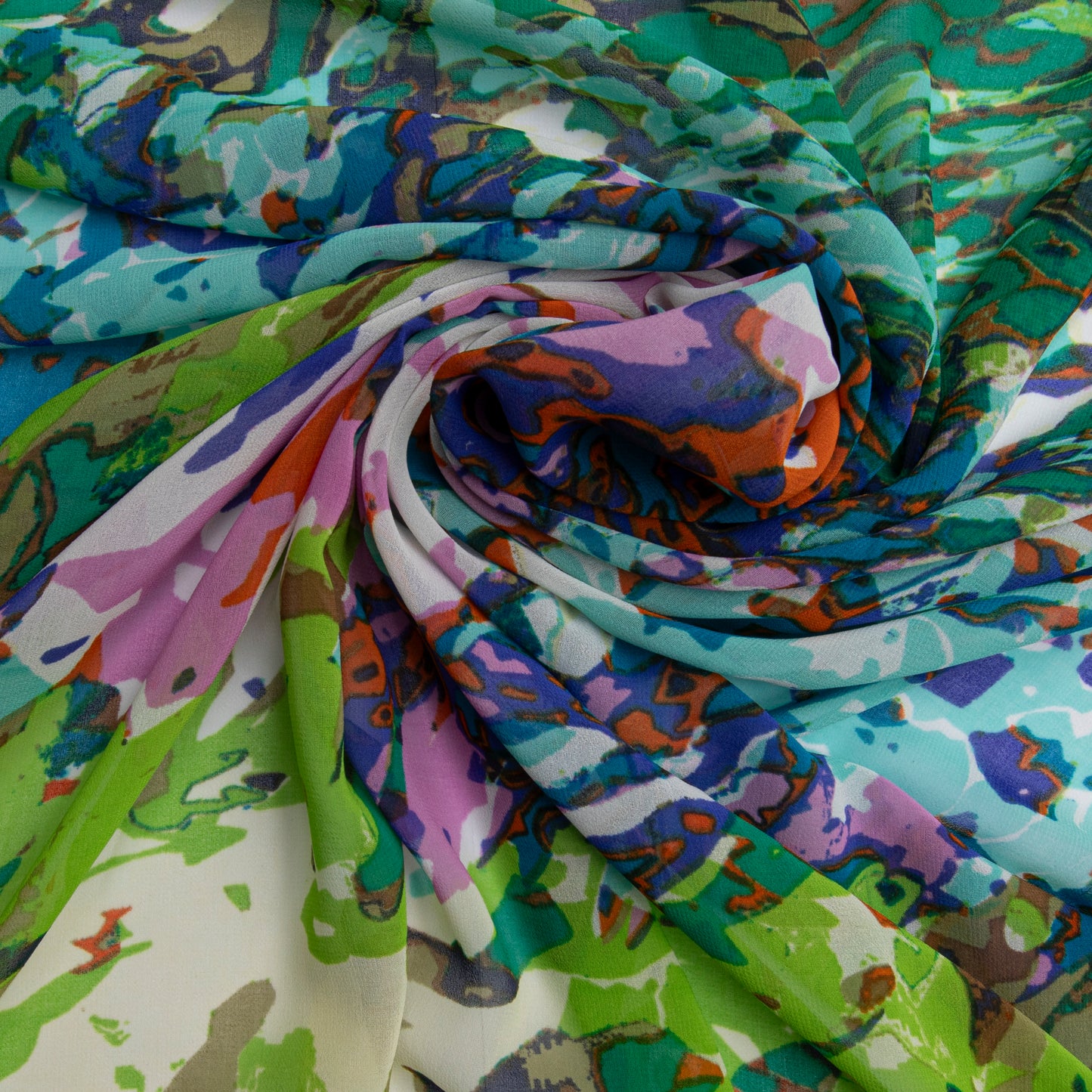 Chiffon Estampado Verde Bandeira Des 17