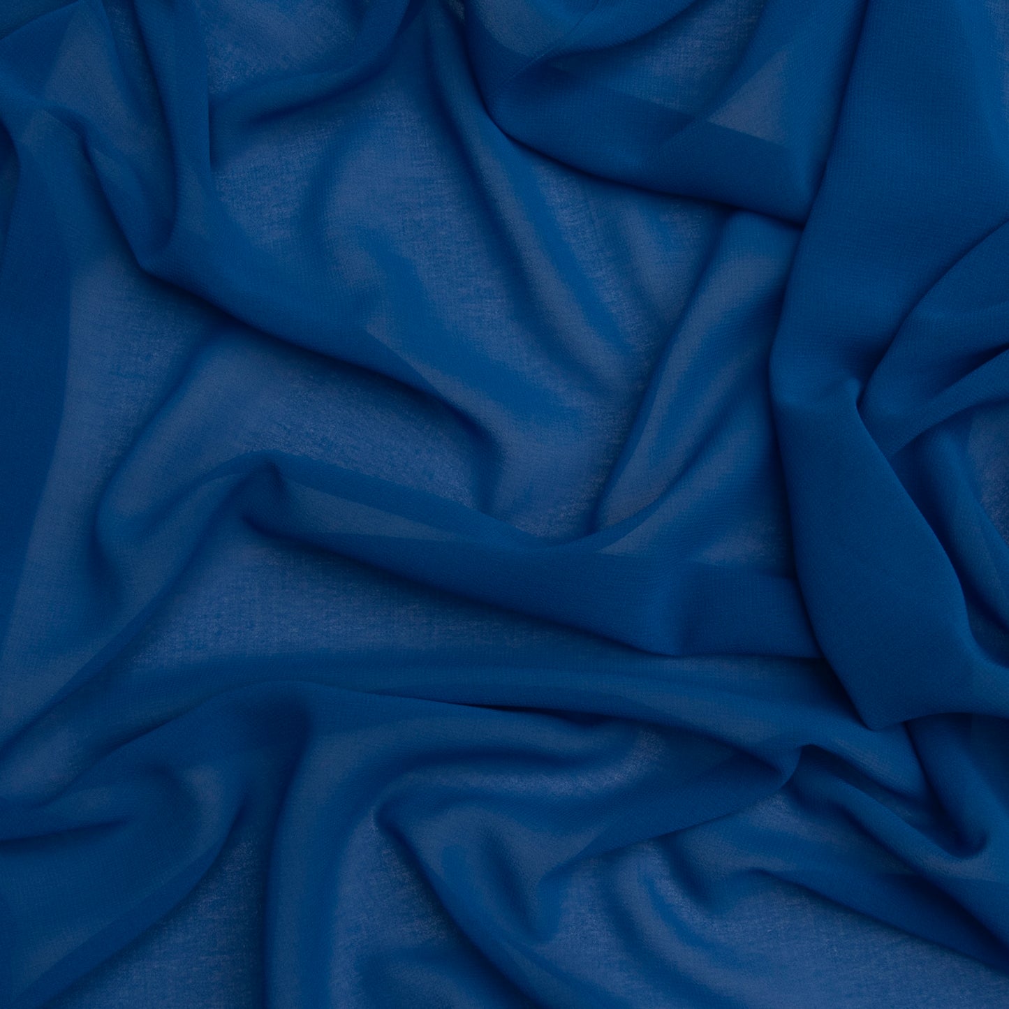 Chiffon Toque De Seda Azul Royal