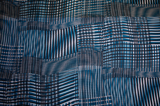 Chiffon Estampado Azul Des 3