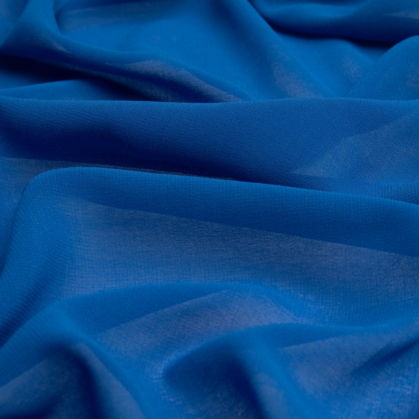 Chiffon Toque De Seda Azul Royal