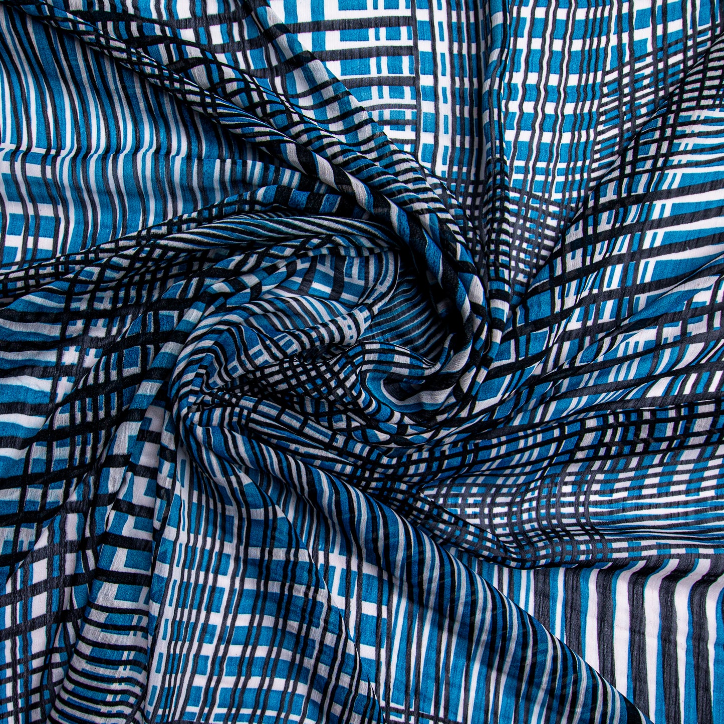 Chiffon Estampado Azul Des 3