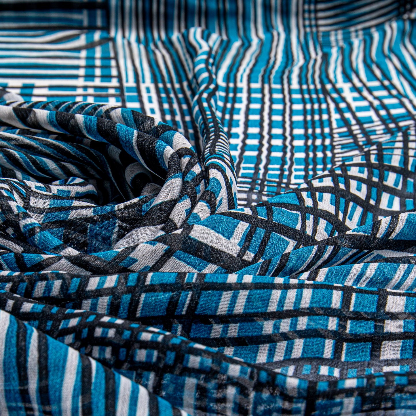 Chiffon Estampado Azul Des 3