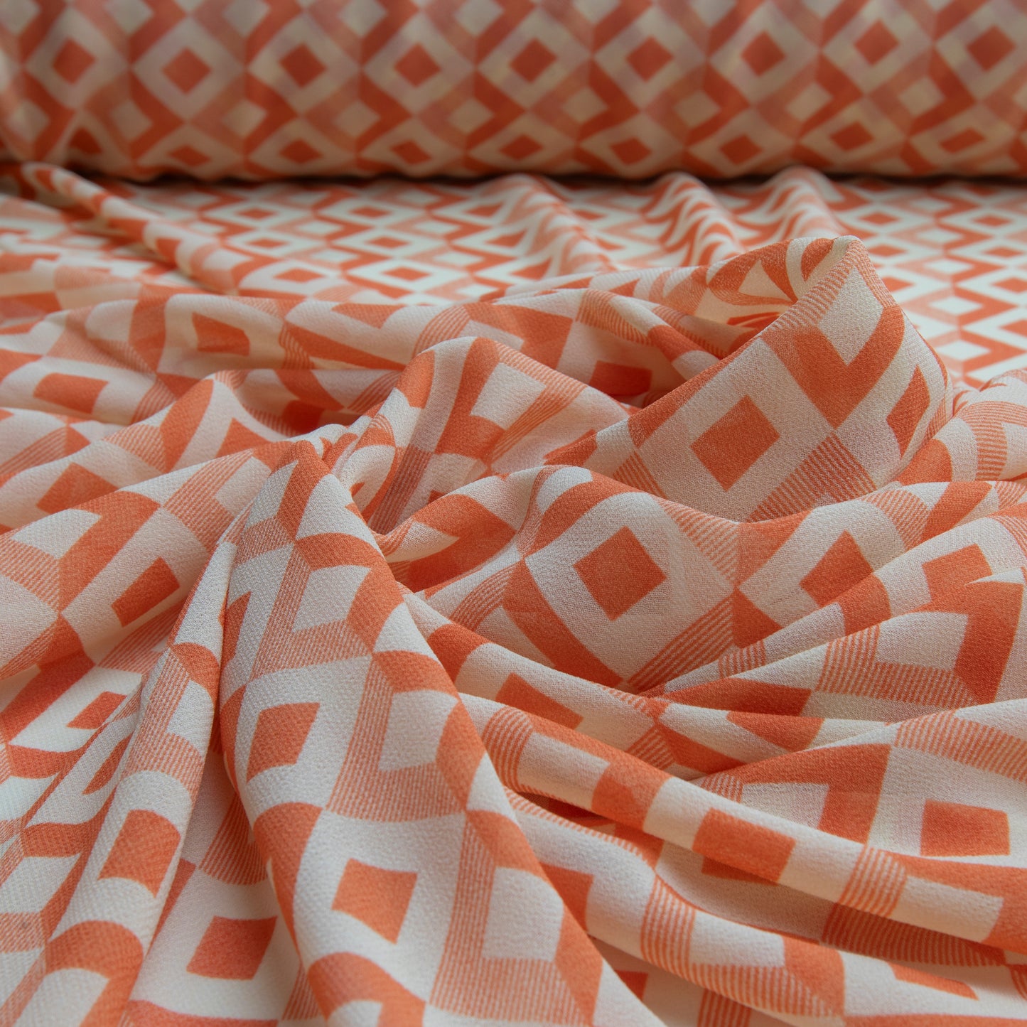 Chiffon Estampado Laranja Des 5