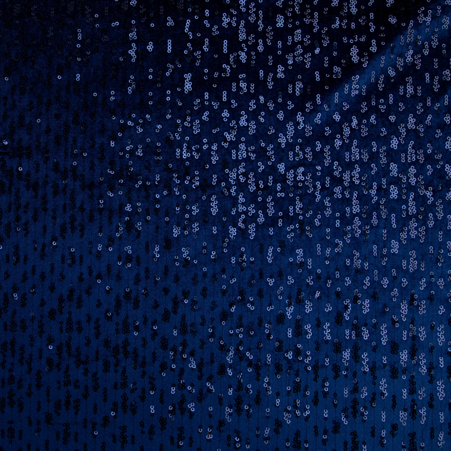 Veludo Paetê Bordado Rings Azul Marinho