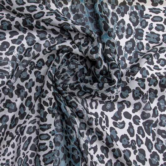 Chiffon Estampado Azul Des 10