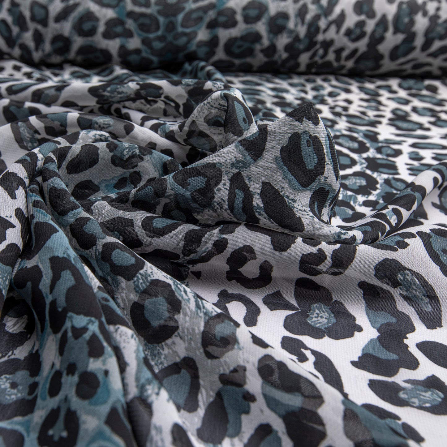 Chiffon Estampado Azul Des 10