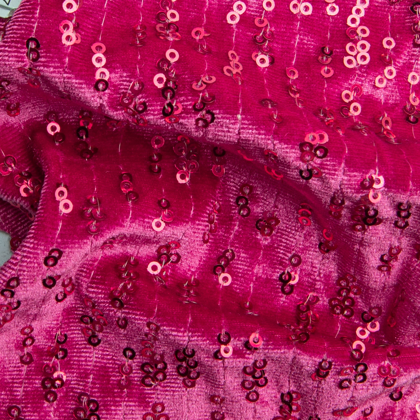 Veludo Paetê Bordado Rings Pink
