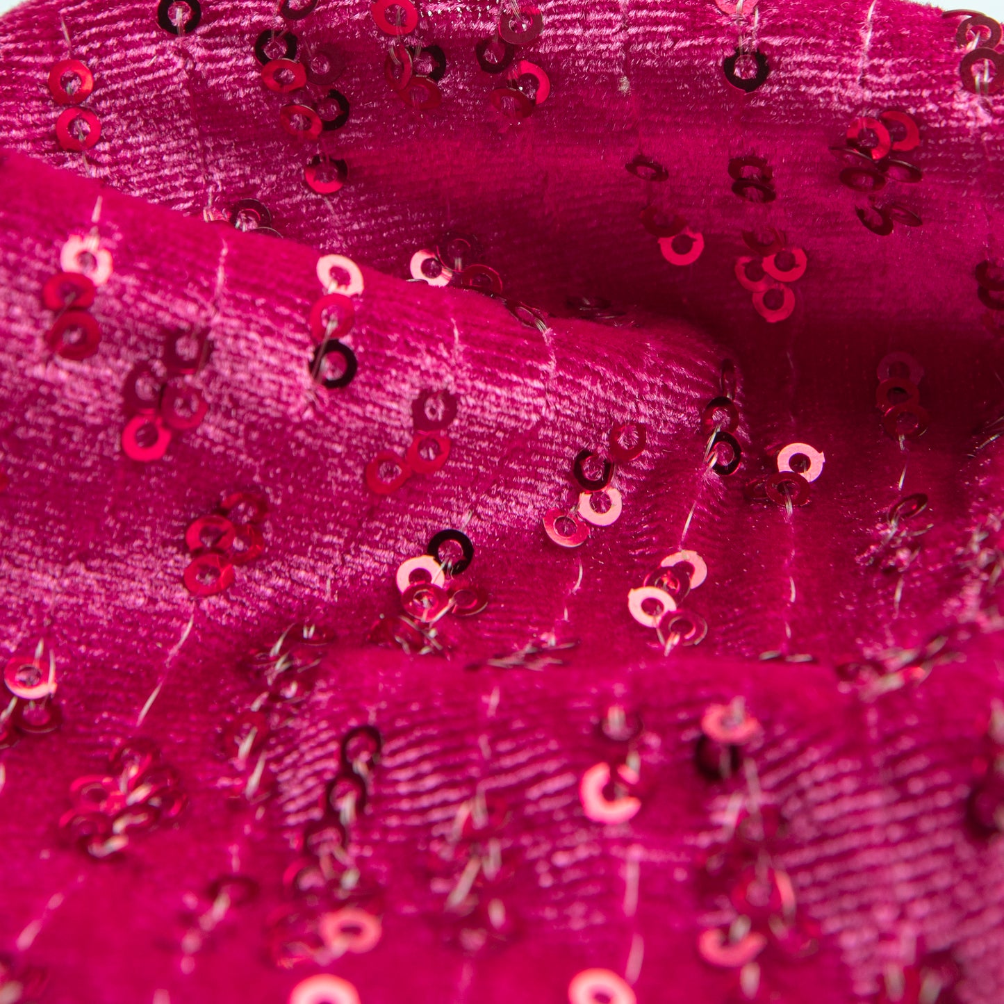 Veludo Paetê Bordado Rings Pink