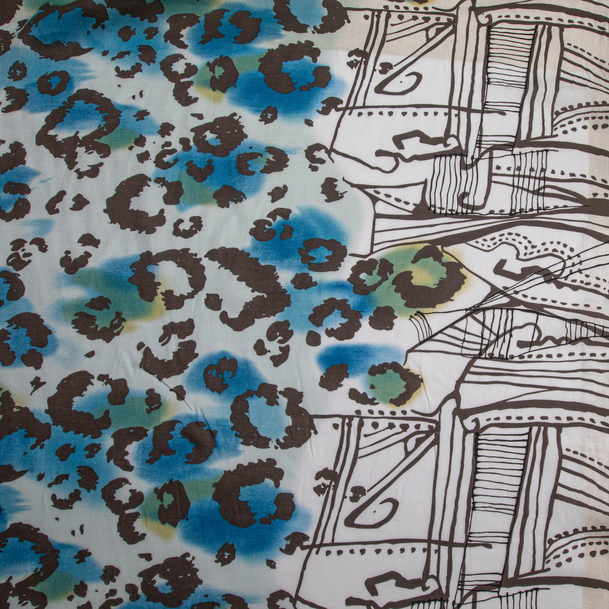 Crepe Voil Estampado Azul Bic Des 6