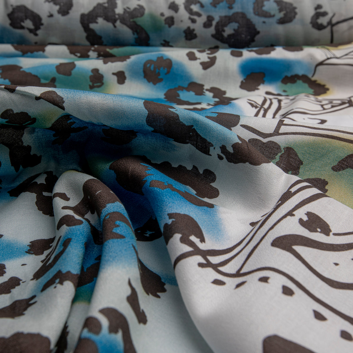 Crepe Voil Estampado Azul Bic Des 6