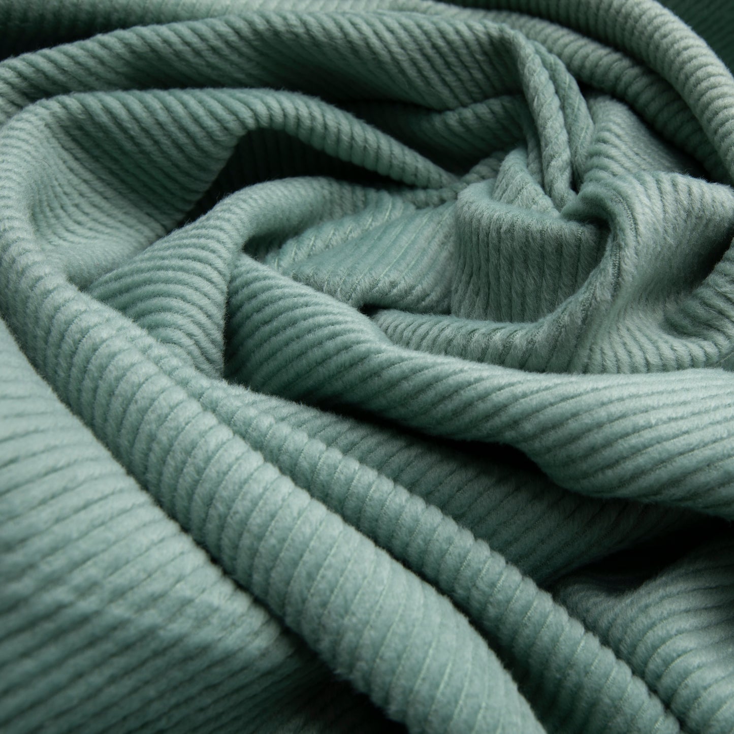 Lã Batida Twill Verde Bebê
