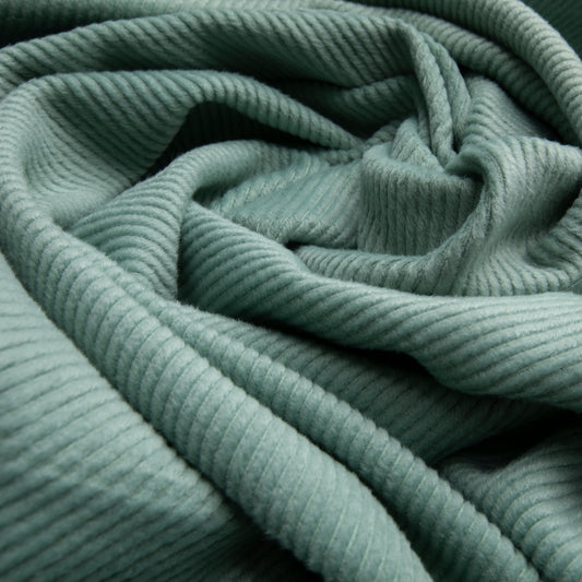 Lã Batida Twill Verde Bebê