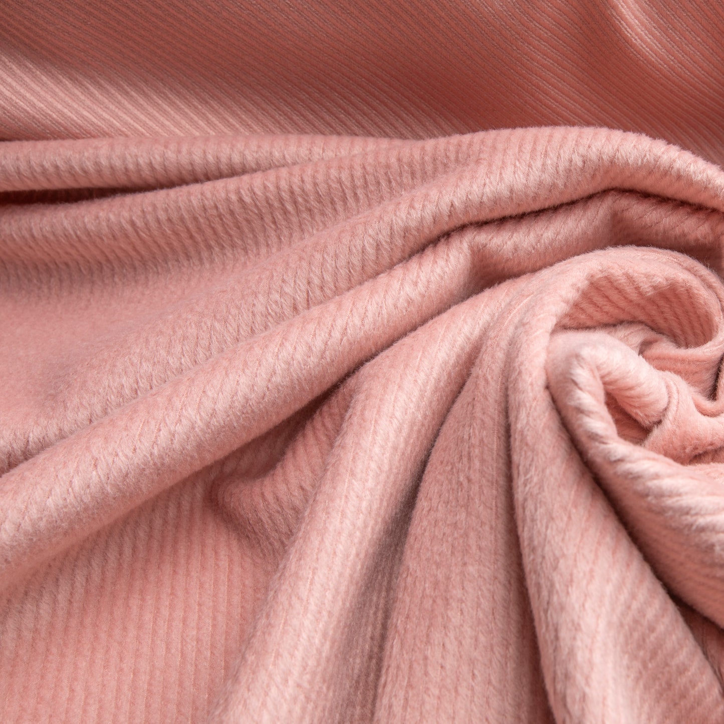 Lã Batida Twill Rosa Claro