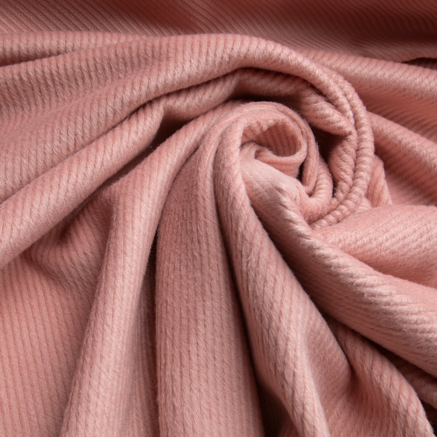 Lã Batida Twill Rosa Claro