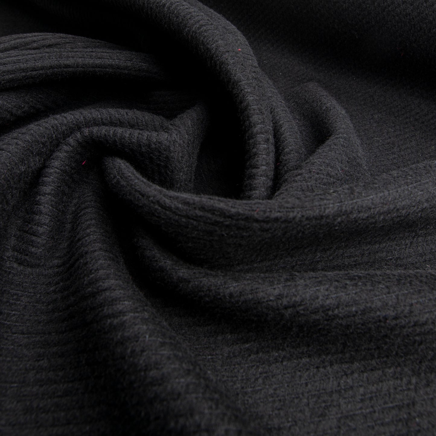 Lã Batida Twill Preto