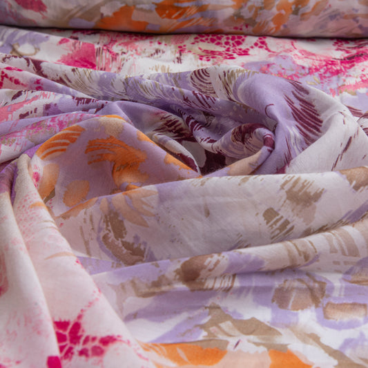 Seda de Algodão Estampado Pink
