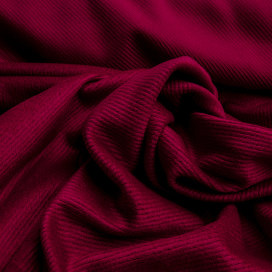 Lã Batida Twill Bordô