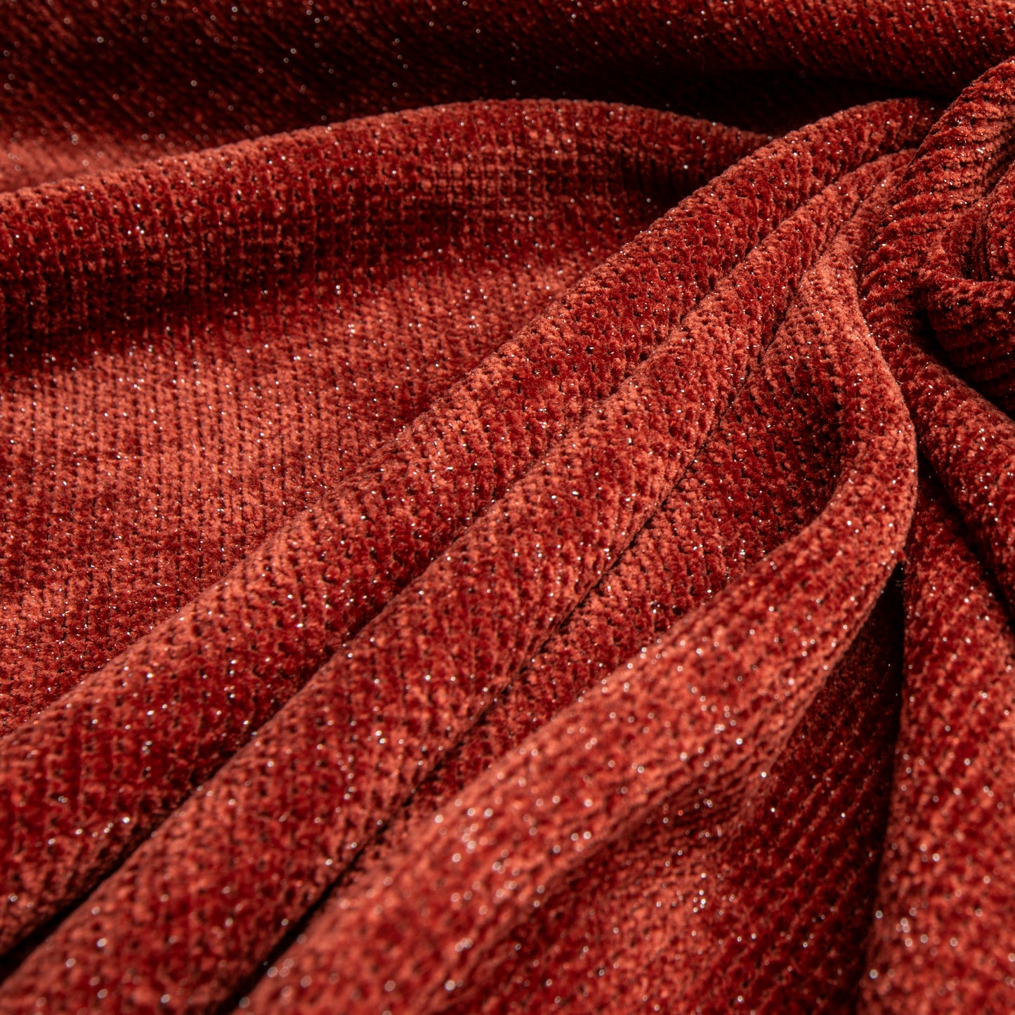 Veludo Boucle Lurex Telha