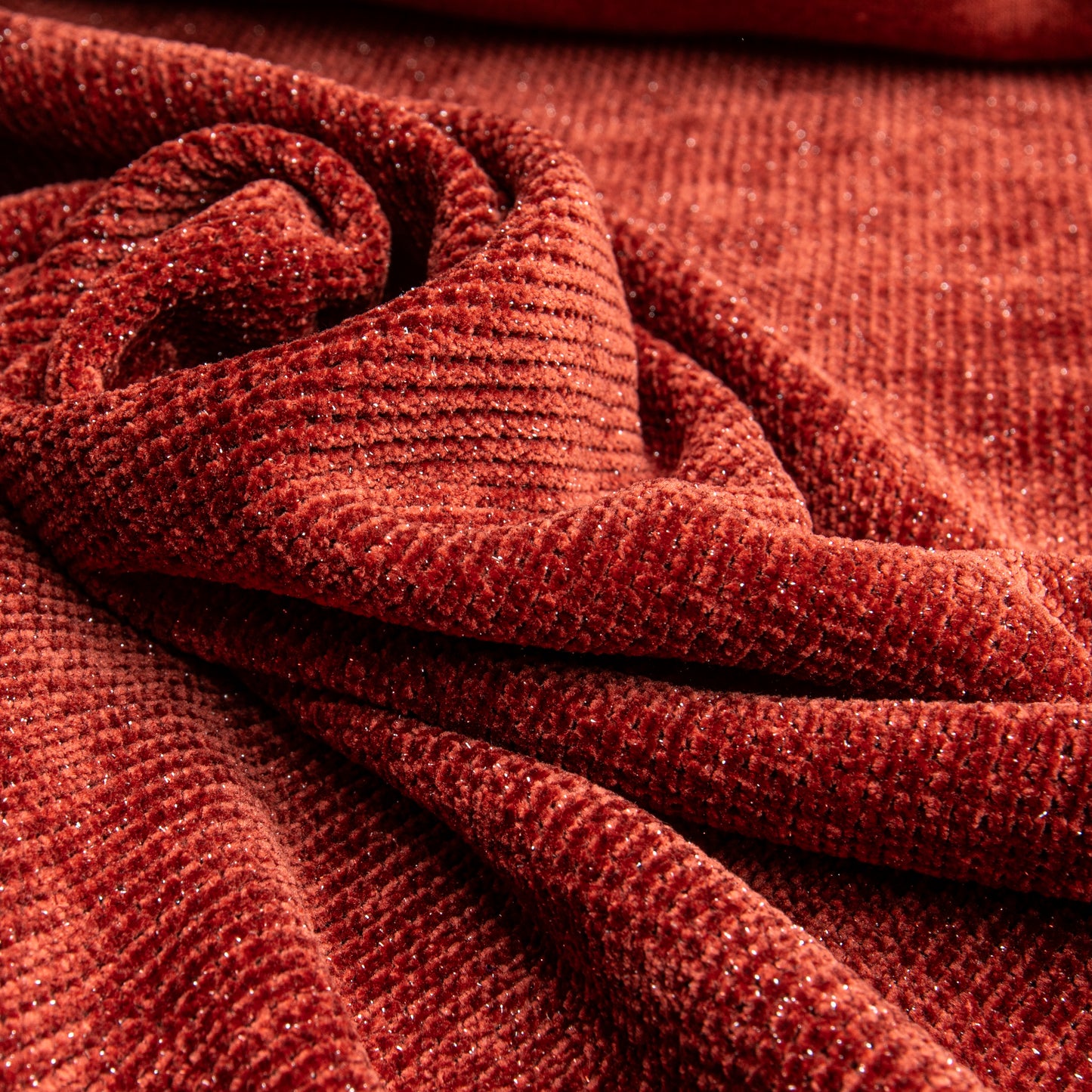 Veludo Boucle Lurex Telha