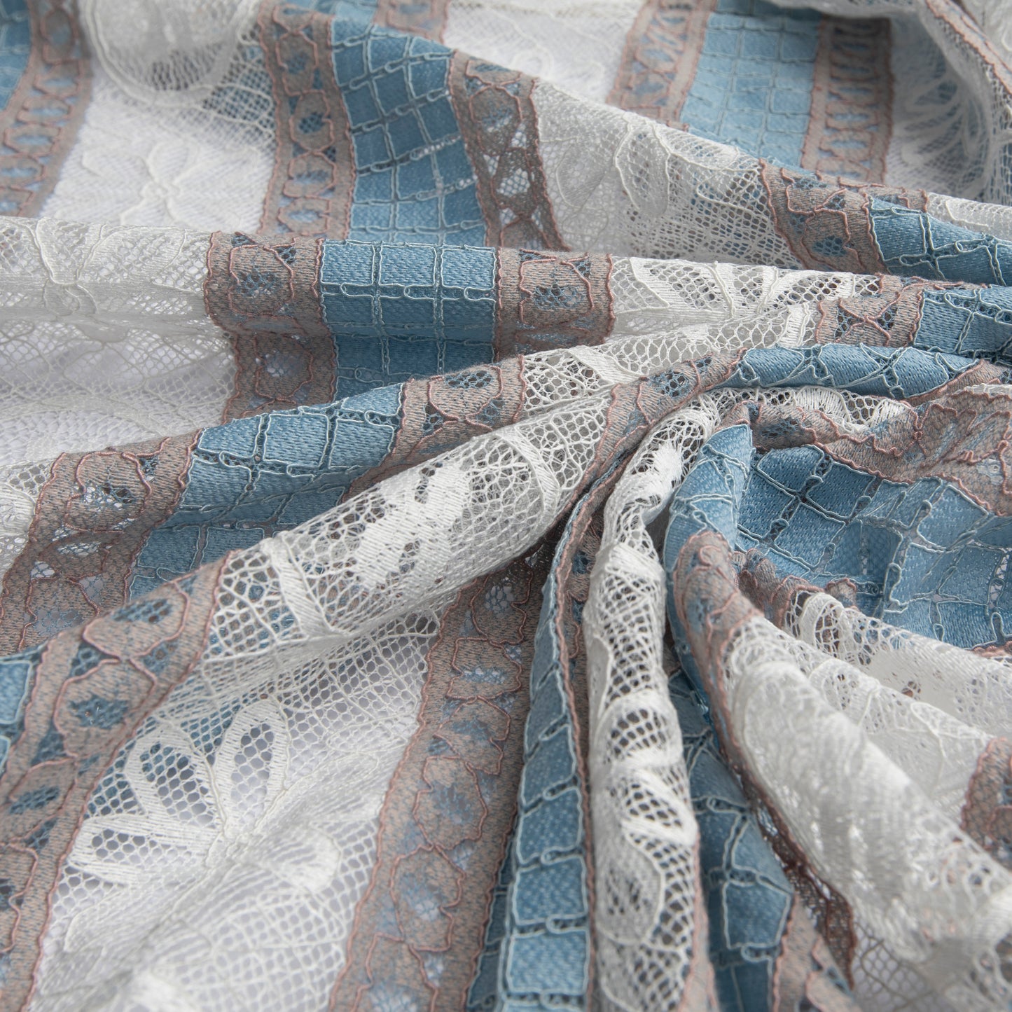 Renda Tri Colors Azul Bebê