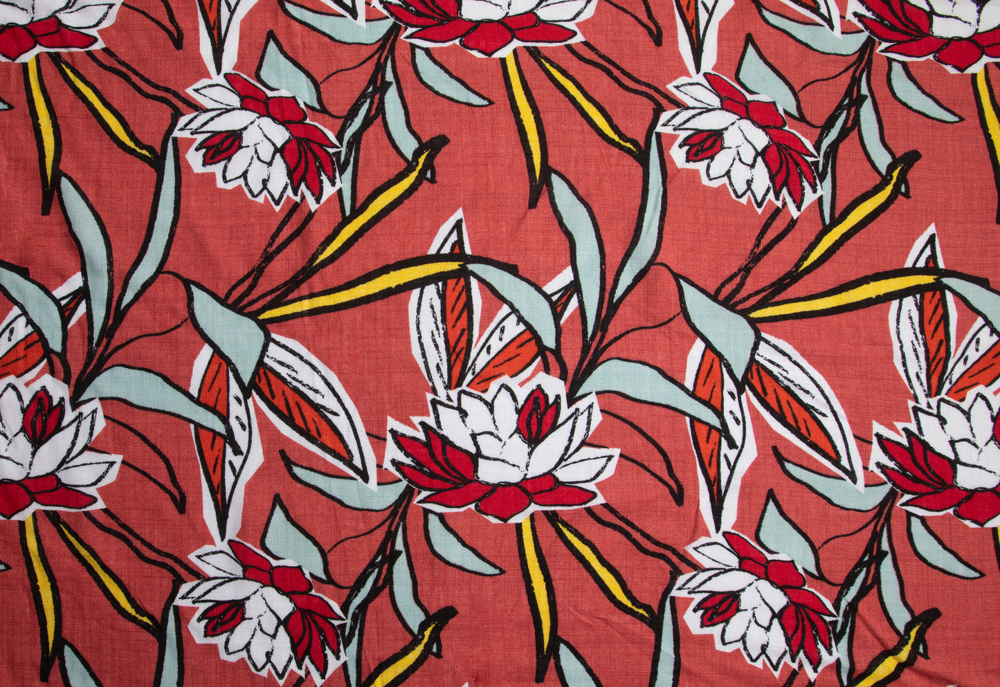 Viscose Estampada Vermelho