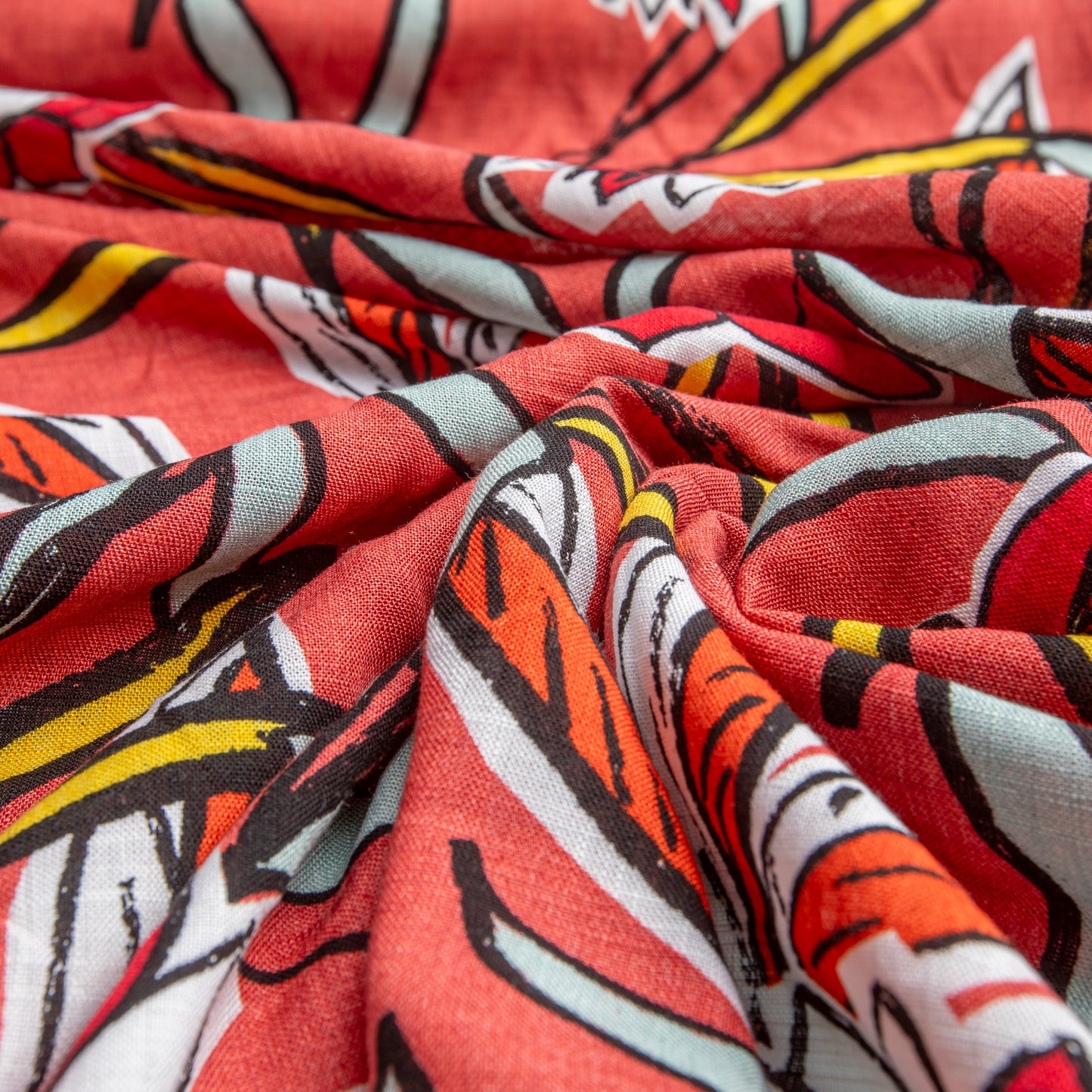 Viscose Estampada Vermelho