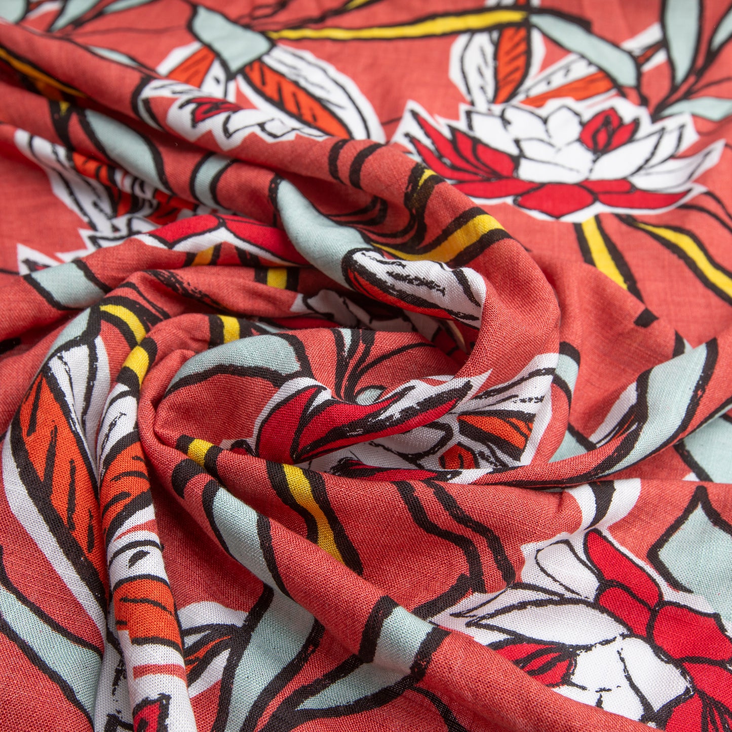 Viscose Estampada Vermelho