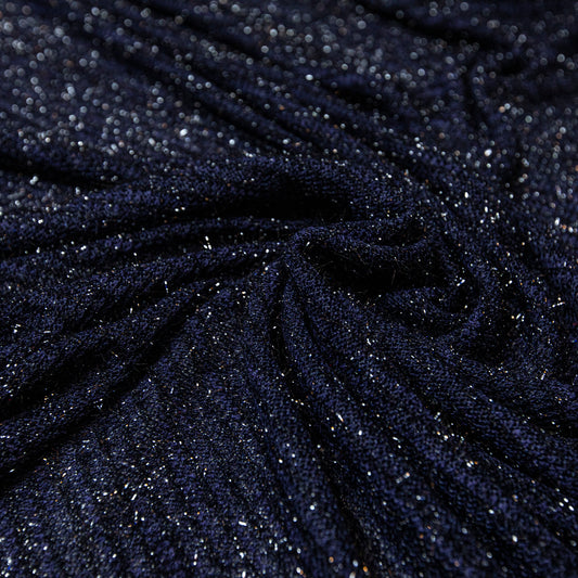 Malha Lurex Azul Marinho