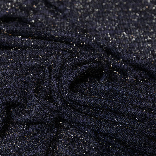 Malha Lurex Azul Marinho
