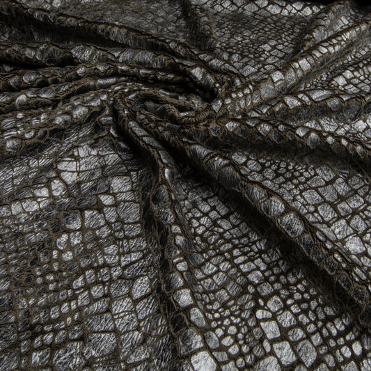 Pele Croco Com Foil Verde Bandeira