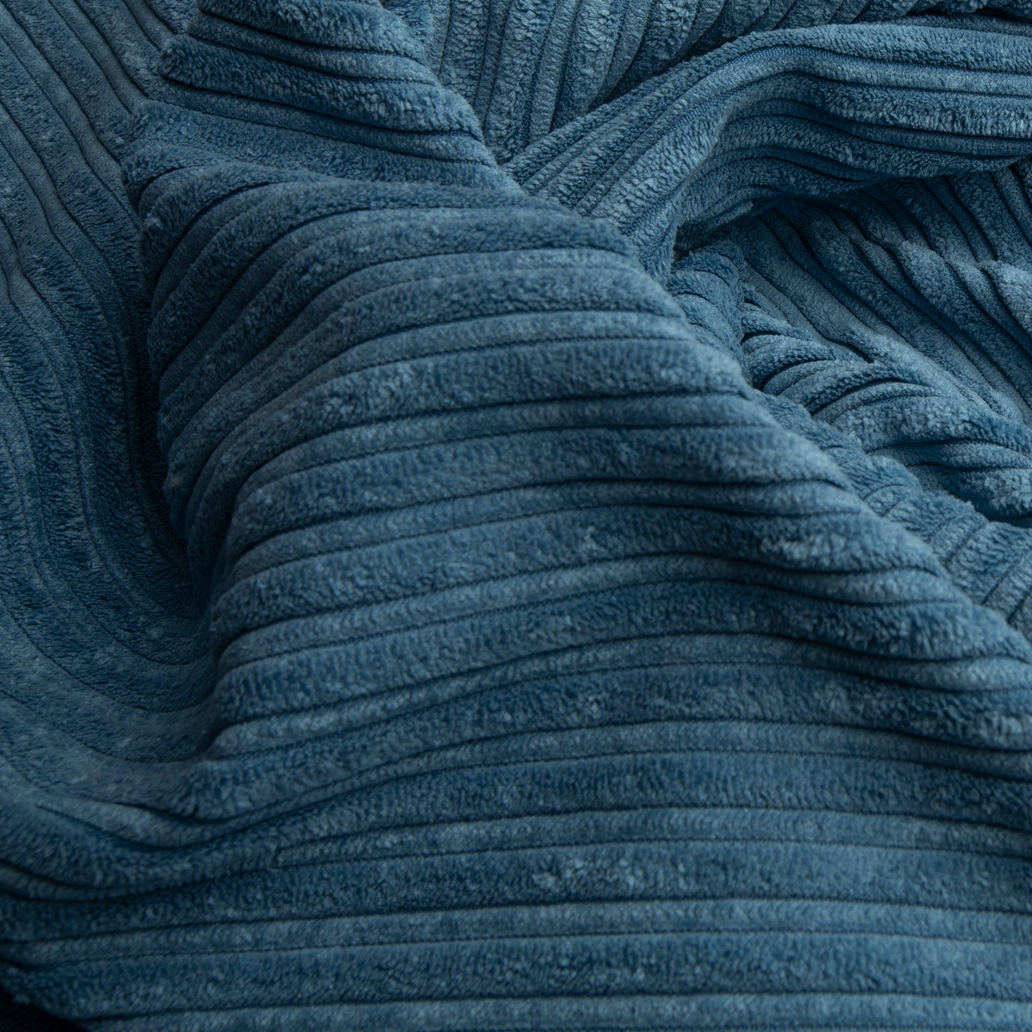 Veludo Cotelê Com Pele Azul Jeans