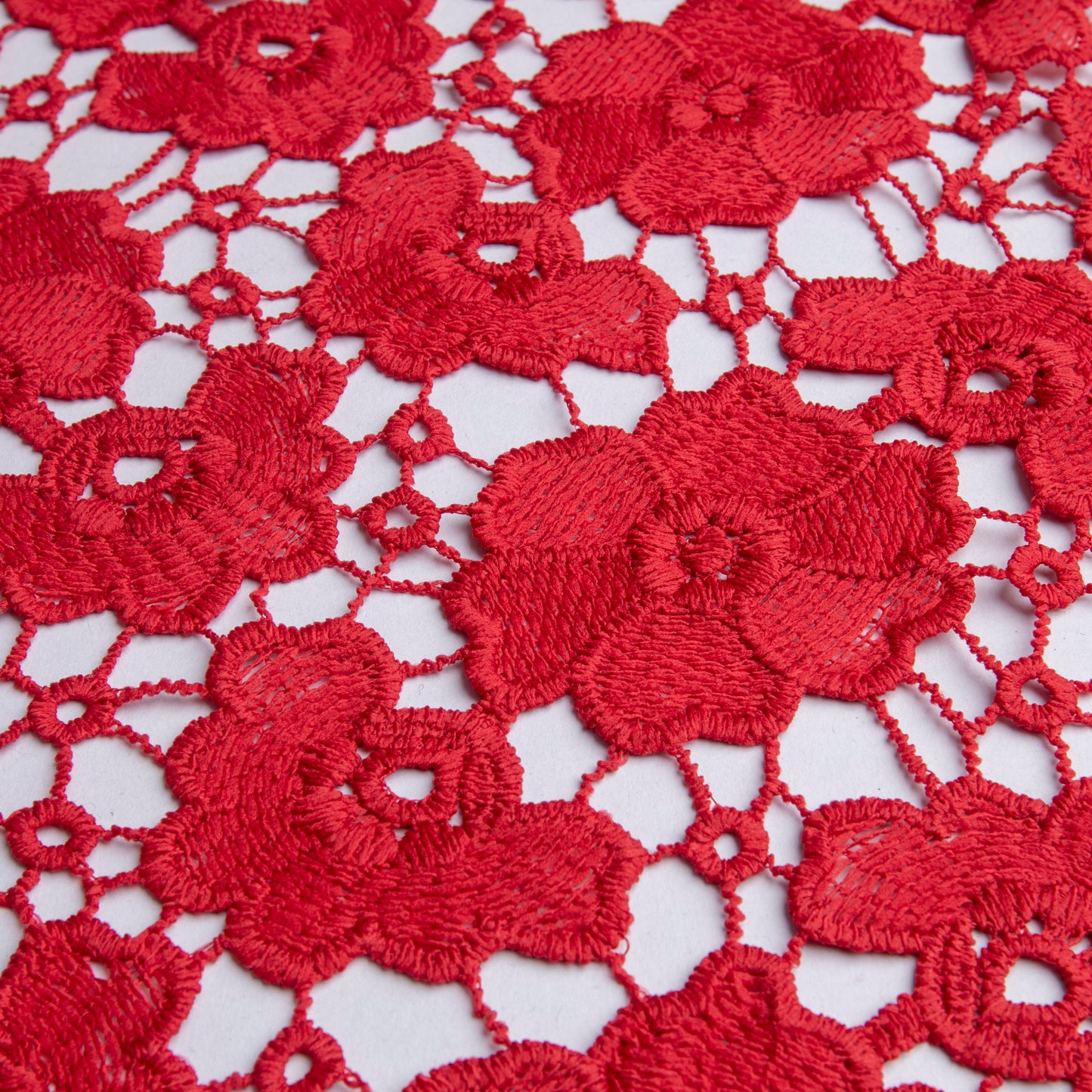 Guipir Floral Vermelho