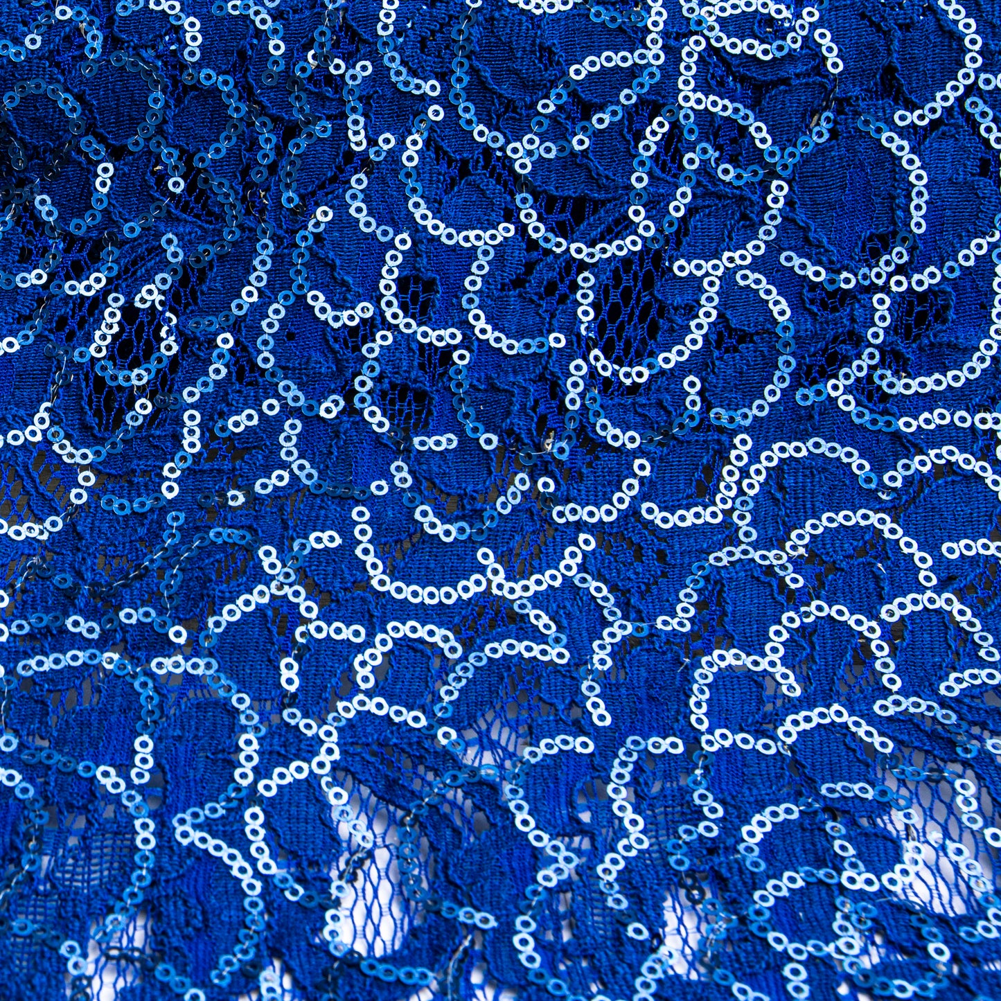 Renda Com Paetê Hoops Azul Bic