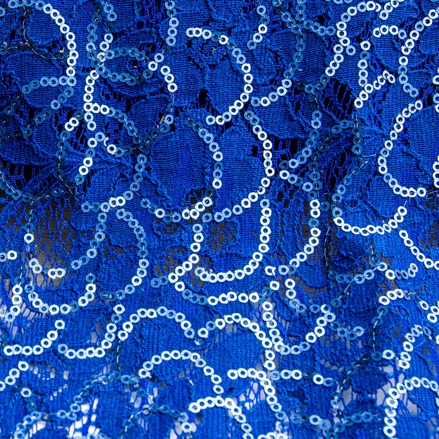 Renda Com Paetê Hoops Azul Bic