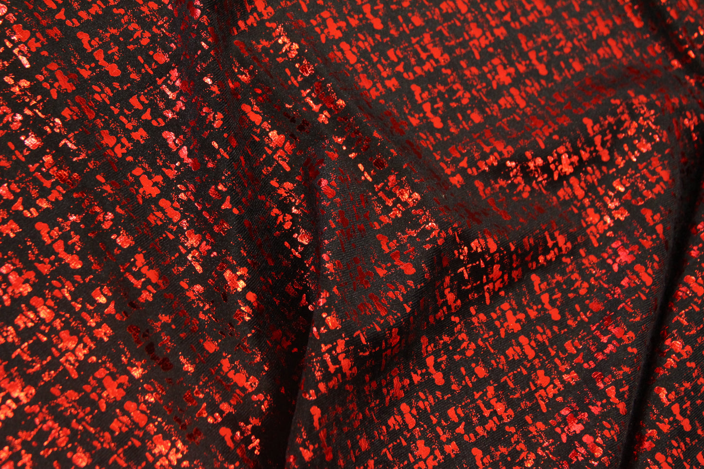 Veludo Tweed Metalizado Vermelho