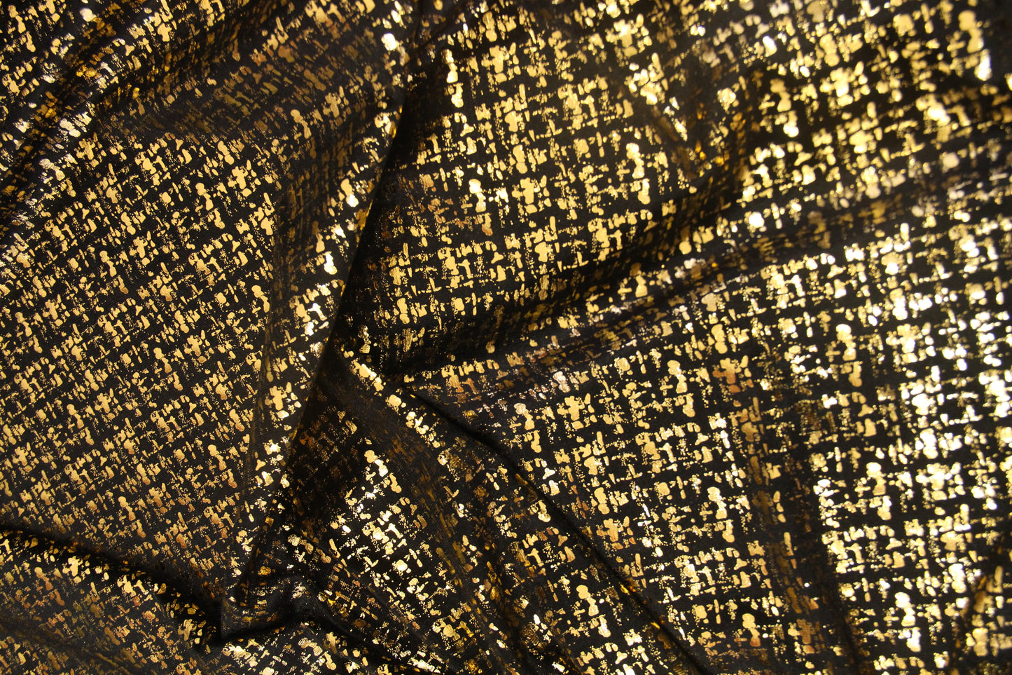 Veludo Tweed Metalizado Dourado