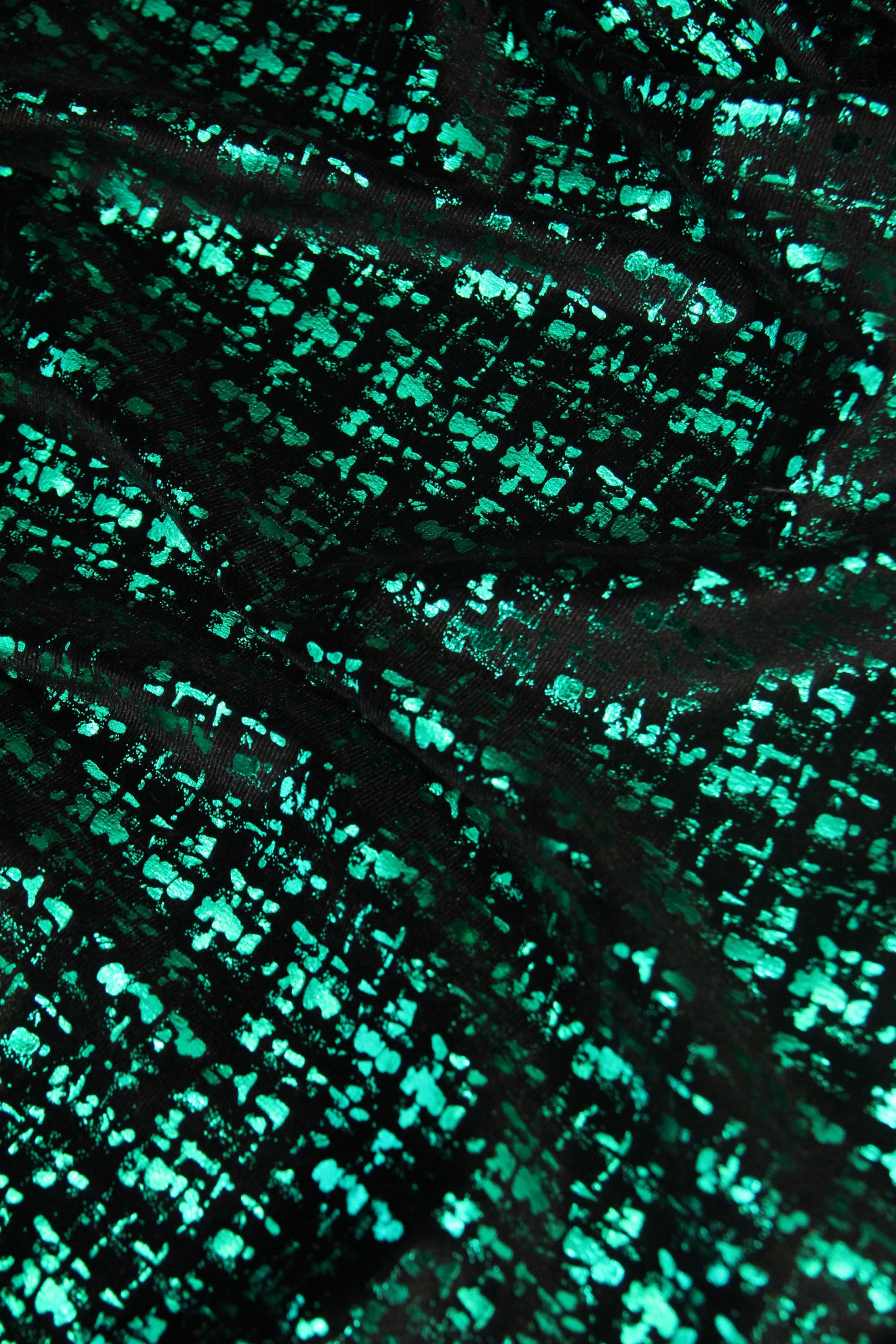 Veludo Tweed Metalizado Verde Bandeira